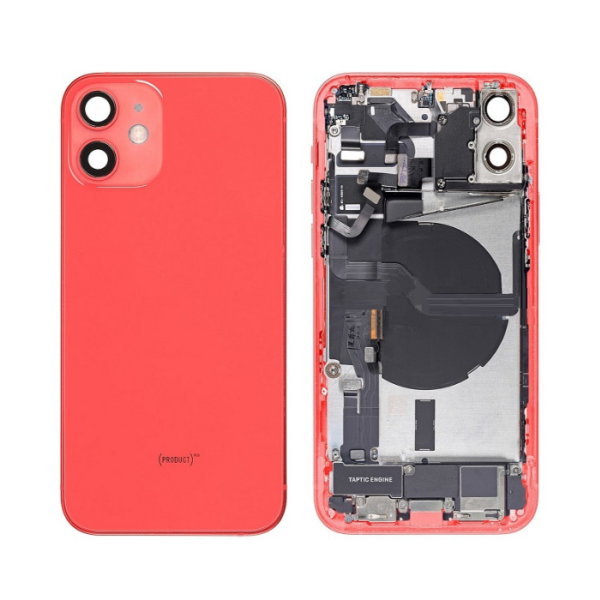 iPhone 12 Mini Housing with Small Parts Pulled Red