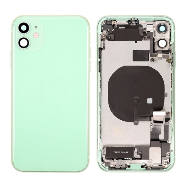 iPhone 11 Housing with small Parts Original Pulled Green