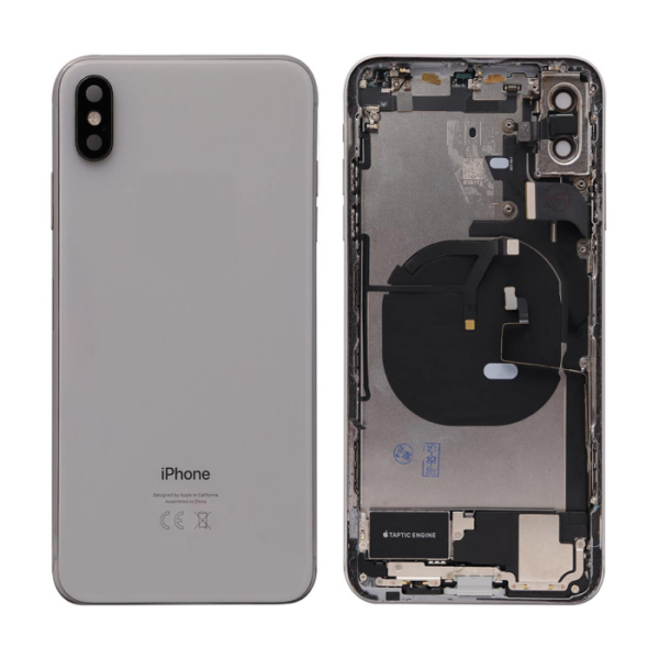 iPhone XS Max Housing with small Parts Original Pulled Silver