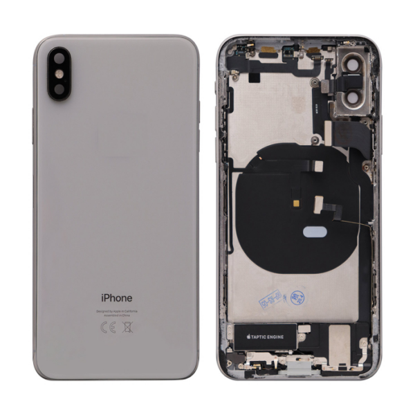 iPhone XS Housing with small Parts Original Pulled Silver