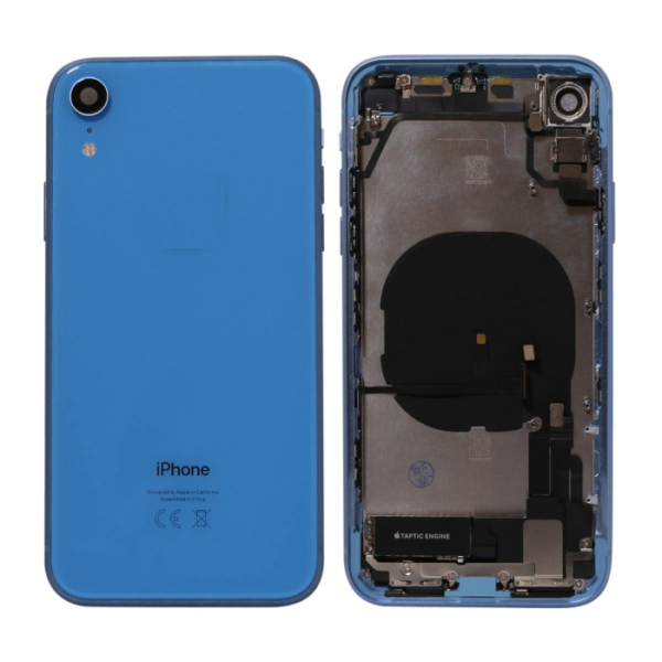 iPhone XR Housing with Small Parts Original Pulled Blue