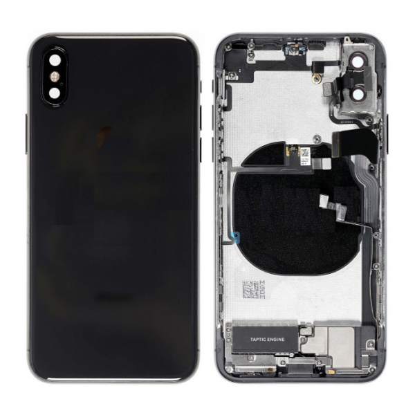 iPhone X Housing with small Parts Pulled Space Grey