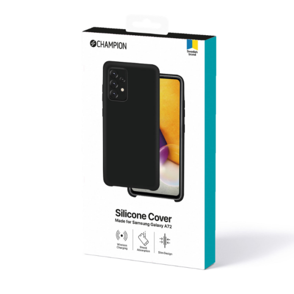 Champion Silicon Cover Galaxy A72 Black