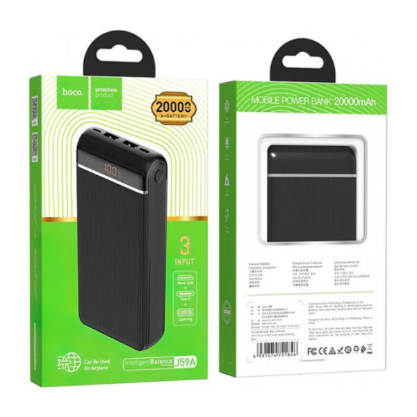 HOCO J59A Famous Powerbank 20000mAh - Black