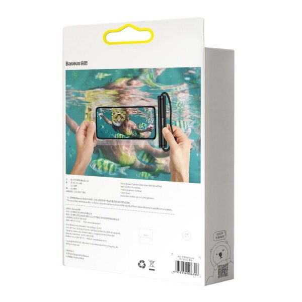 Baseus Transparent Waterproof Phone Case Bag for Swimming Pool Beach Black - Image 11