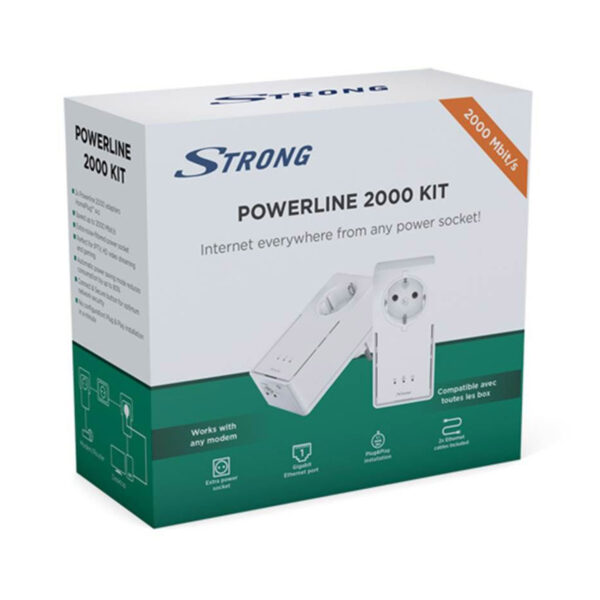 Strong Powerline 2000 Kit Home Internet Plug - White