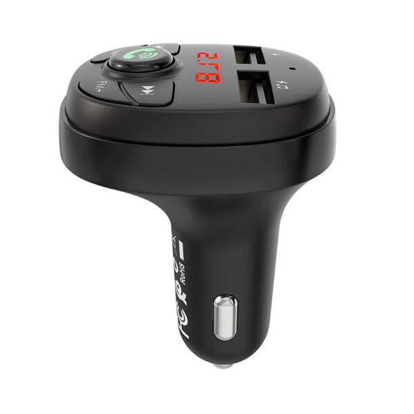 Blue Power Wireless Car FM Transmitter BC26 Music Joy - Black - Image 3