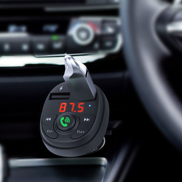 Blue Power Wireless Car FM Transmitter BC26 Music Joy - Black - Image 7