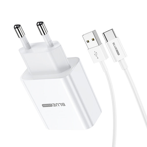 Charger for Mobile phones 10.5W Power Adapter + 1m Type-C Cable White