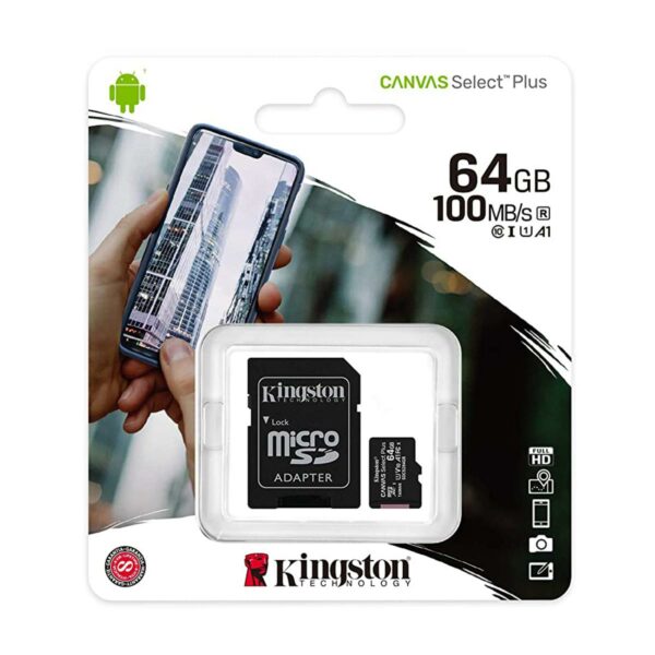 Kingston Canvas Select Plus 64 GB MicroSDXC Memory Card