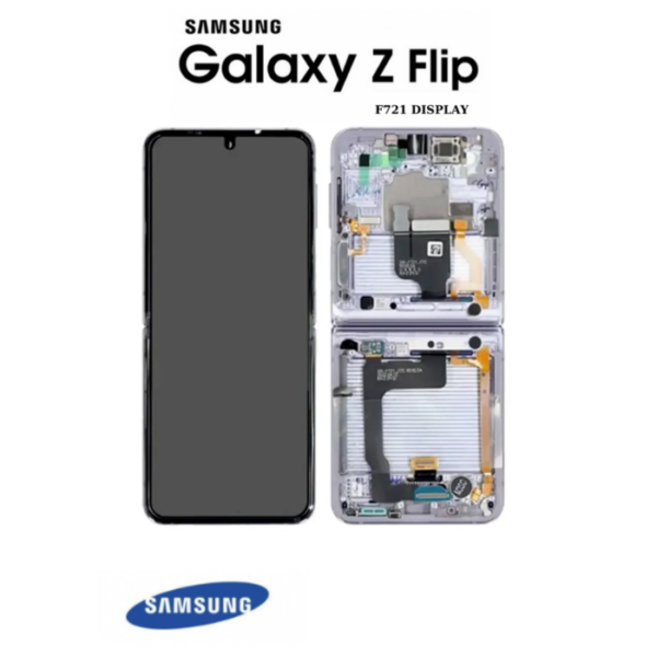 SAMSUNG GALAXY Z FLIP4 (F721) DISPLAY, SILVER/WHITE Original