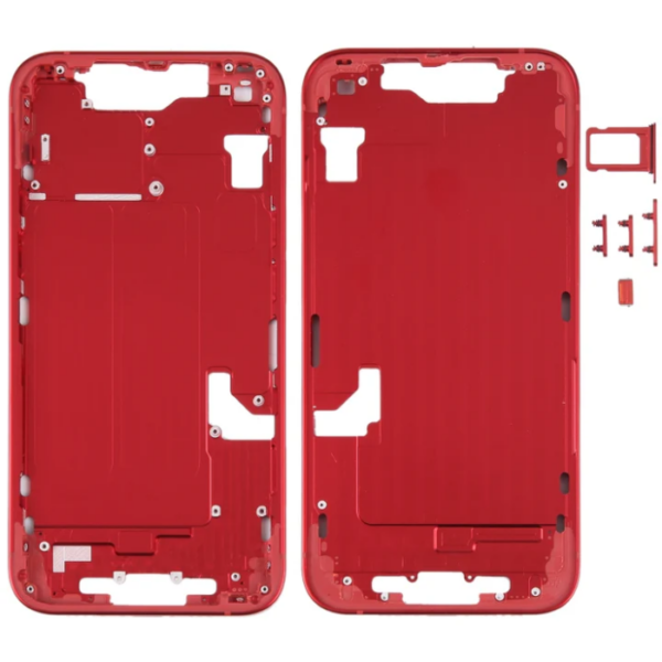 iPhone 14 Middle Frame with Side Keys (Red)