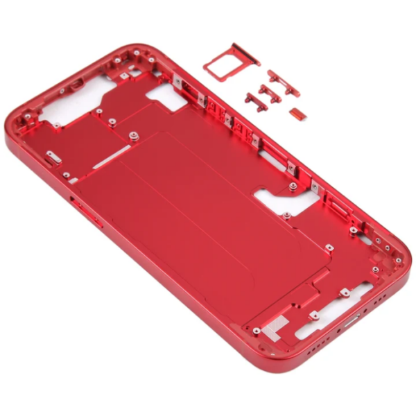 iPhone 14 Middle Frame with Side Keys (Red)