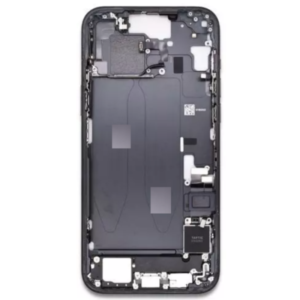 iPhone 15 Midframe with small parts Pulled Black