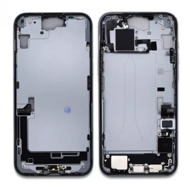 iPhone 15 Midframe with small parts Pulled Blue