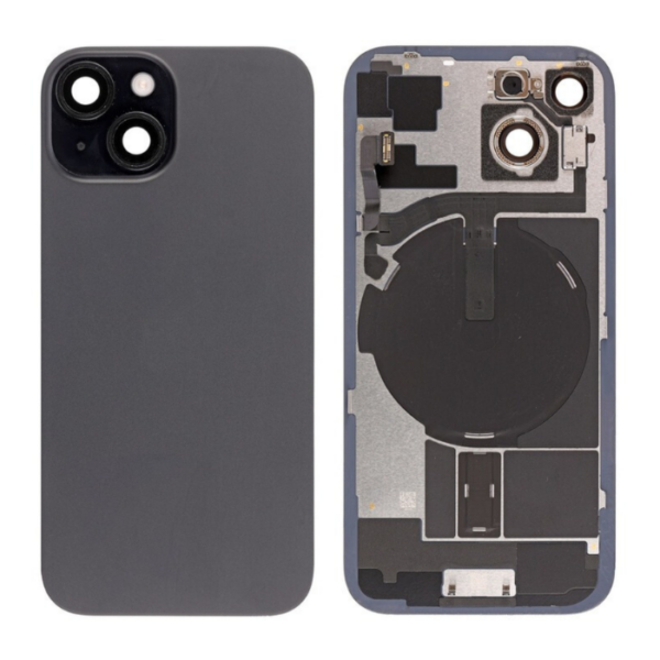 iPhone 15 Back Glass With Small Parts Pulled – Black