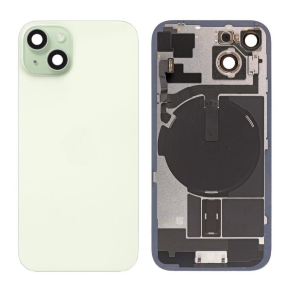 iPhone 15 Back Glass With Small Parts Pulled – Green